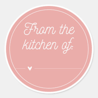 Pink Heart From the Kitchen of Sticker ラウンドシール