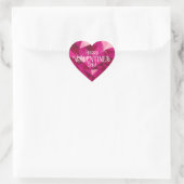 Pink Heart Gemstone Valentine's Day sticker ハートシール (バッグ)