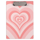 Pink Heart Gradient Pattern – Cute Girly Love クリップボード (正面)