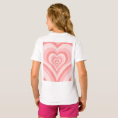 Pink Heart Gradient Pattern – Cute Girly Love Tシャツ (裏面フル)