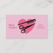 Pink Heart - Hair Stylist 名刺 (正面)