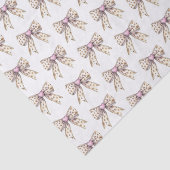 Pink Heart Leopard Girly Bow Birthday 薄葉紙 (詳細)