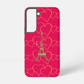 Pink Heart Love Eiffel Tower Paris Samsung Galaxyケース (裏面)