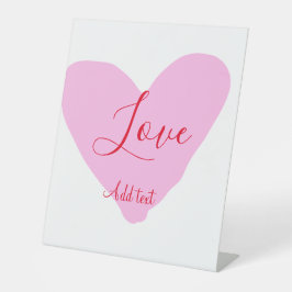 Pink heart love happy Valentine's day text red nam 台座サイン