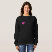 Pink Heart Love Sweatshirt – Stylish Art Hoodie fo スウェットシャツ (正面フル)