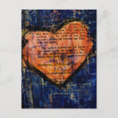 Pink Heart Mixed Media Collage ポストカード (正面)