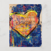 Pink Heart Mixed Media Collage ポストカード (正面)