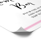 Pink Heart Mom-osa-bar Baby Shower ポスター (角)