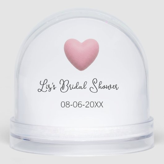 Pink heart pastel retro bridal shower date boho te (正面)