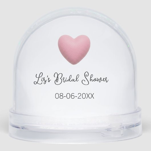 Pink heart pastel retro bridal shower date boho te (裏面)