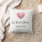 Pink heart pastel retro bridal shower date boho te クッション (ブランケット)