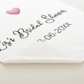 Pink heart pastel retro bridal shower date boho te シェルパブランケット (3/4)