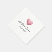 Pink heart pastel retro bridal shower date boho te スタンダードカクテルナプキン (角)