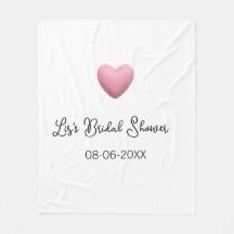 Pink heart pastel retro bridal shower date boho te