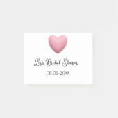 Pink heart pastel retro bridal shower date boho te ポストイット (正面)