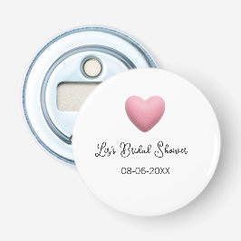 Pink heart pastel retro bridal shower date boho te 栓抜き