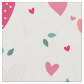 Pink Heart Pattern Baby Girl Nursery Fabric ファブリック (クローズアップ)