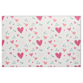 Pink Heart Pattern Baby Girl Nursery Fabric ファブリック (ファットクウォーター)