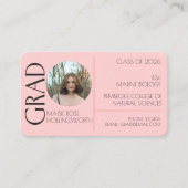 Pink heart pattern Business Card 名刺 (正面)