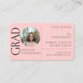 Pink heart pattern Business Card 名刺