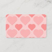 Pink heart pattern Business Card 名刺 (裏面)