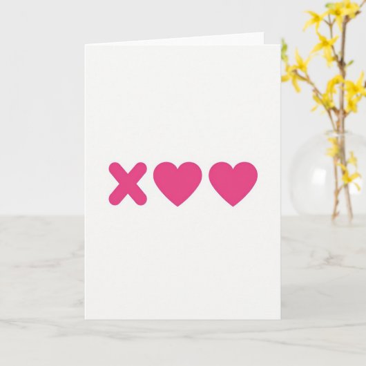 Pink Heart Pattern Love Card カード (黄色い花)