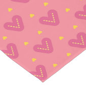 Pink Heart Pattern Table Runner ロングテーブルランナー (コーナー)