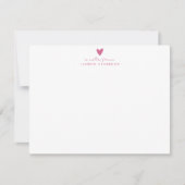 Pink Heart Polka Dot Valentine’s Day Note Card 招待状 (正面)