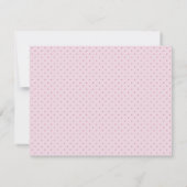 Pink Heart Polka Dot Valentine’s Day Note Card 招待状 (裏面)