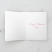 Pink Heart Retro Love Design Greeting Card カード (内部)