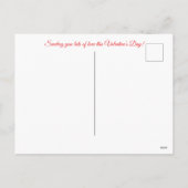 Pink Heart Retro Love Design Postcard シーズンポストカード (裏面)