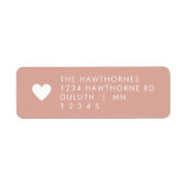 Pink Heart Return Address  ラベル (正面)