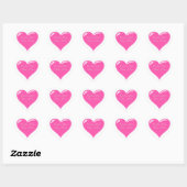 Pink Heart Stickers Personalized Text Love Gifts ハートシール (シート)