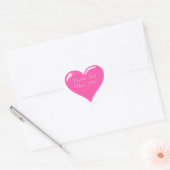 Pink Heart Stickers Personalized Text Love Gifts ハートシール (封筒)