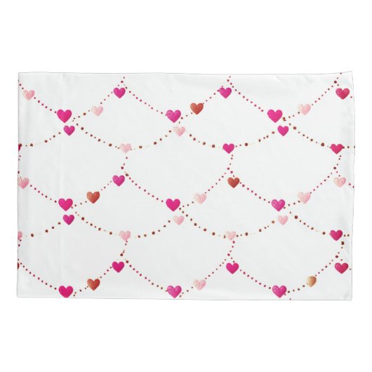 Pink Heart String Pillow Case  枕カバー (裏面)
