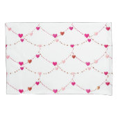 Pink Heart String Pillow Case  枕カバー (正面)
