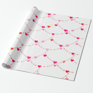 Pink Heart String Wrapping Paper | Valentine |Baby ラッピングペーパー