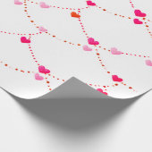 Pink Heart String Wrapping Paper | Valentine |Baby ラッピングペーパー (角)
