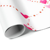 Pink Heart String Wrapping Paper | Valentine |Baby ラッピングペーパー (ロールコーナー)