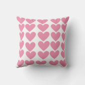 Pink heart Throw Pillow クッション (裏面)