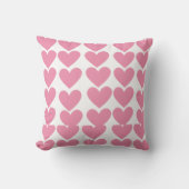 Pink heart Throw Pillow クッション (正面)