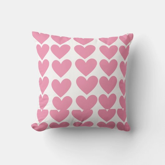 Pink heart Throw Pillow クッション (正面)