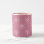 Pink Heart Valentine Coffee Mug マグカップ (中央)