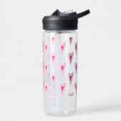 Pink Heart Valentines Water Bottle ウォーターボトル (左面)