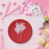 Pink Hearts  ペーパープレート (パーティー)