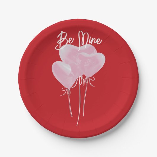 Pink Hearts  ペーパープレート (正面)