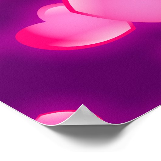 Pink Hearts ポスター (角)