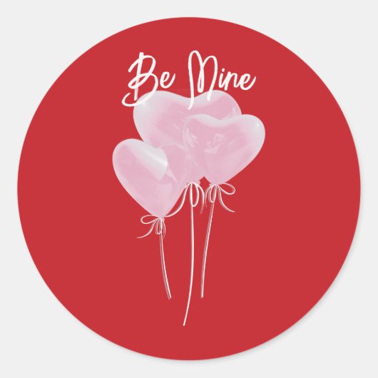 Pink Hearts  ラウンドシール (正面)