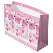 Pink Hearts ラージペーパーバッグ (裏面アングル)
