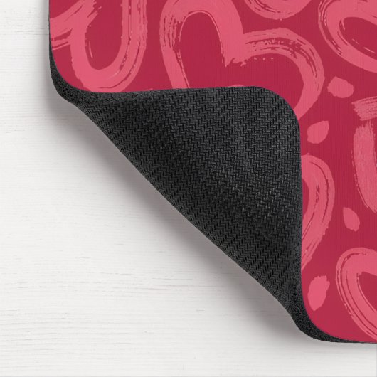 Pink Hearts Aesthetic Mouse Pad マウスパッド (コーナー)